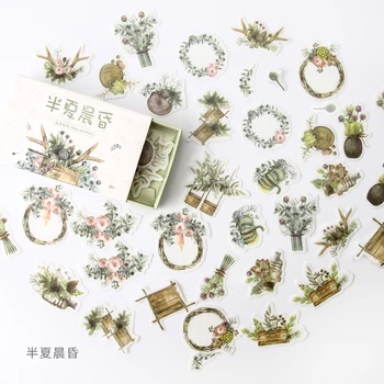 

Summer Green Decorative Stationery Stickers Scrapbooking DIY Diary Album Stick Lable