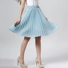 Летняя плотная плиссированная юбка Женская высокая талия mid harajuku Женская