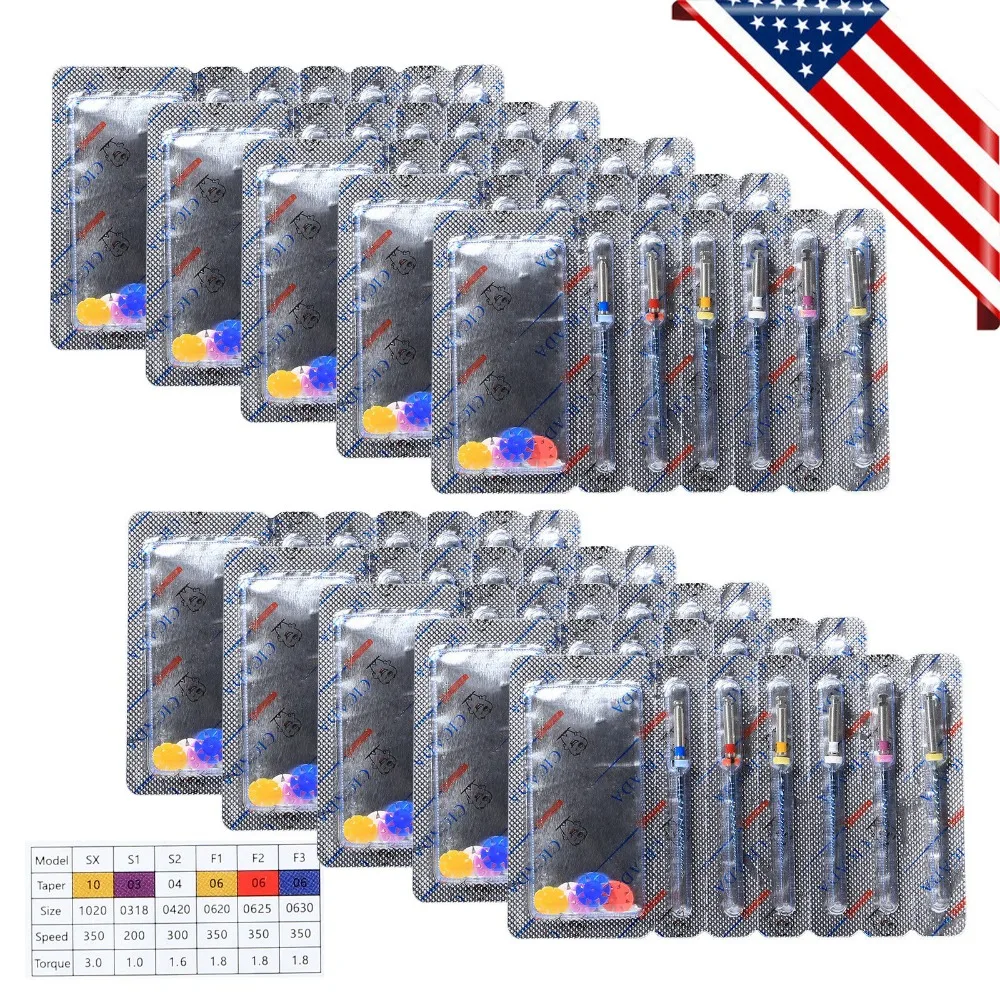 

60X Dental Endodontic SUPER Niti Rotary Files Universe Engine SX-F3 25MM Mixed