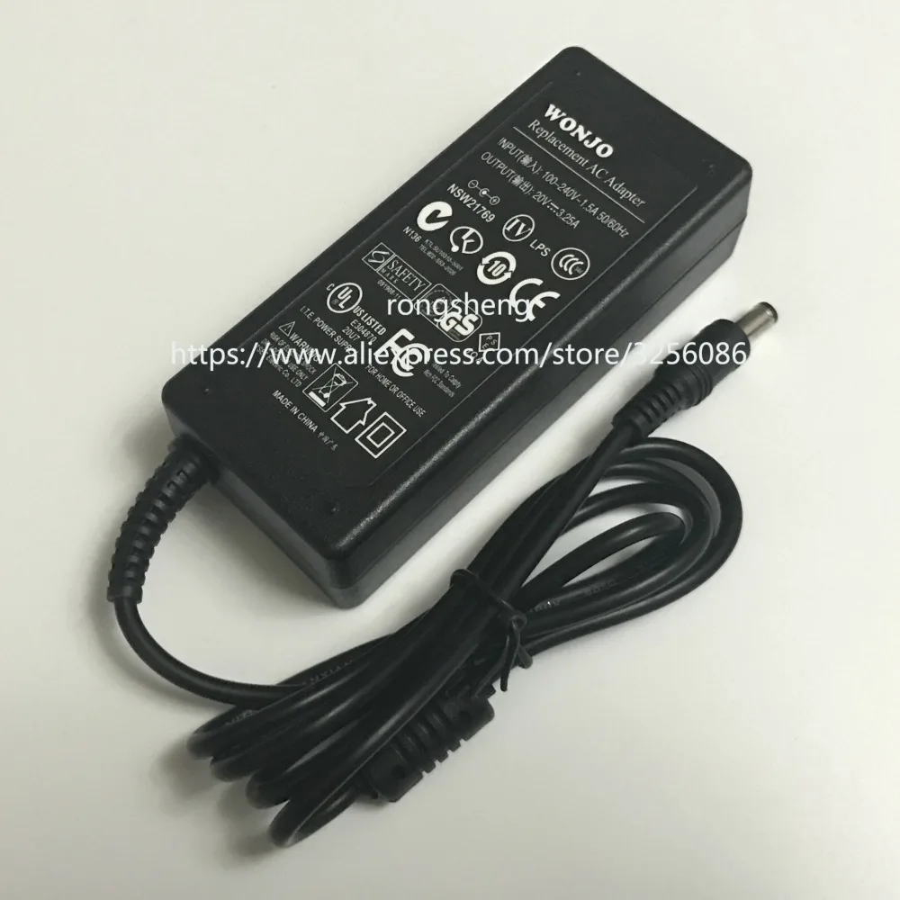 

20V 3.25A 5.5*2.5mm for lenovo thinkpad series AC/DC power adapter C466A G460 G560 Z360 Z460 V460 B460 U410 charger 65W