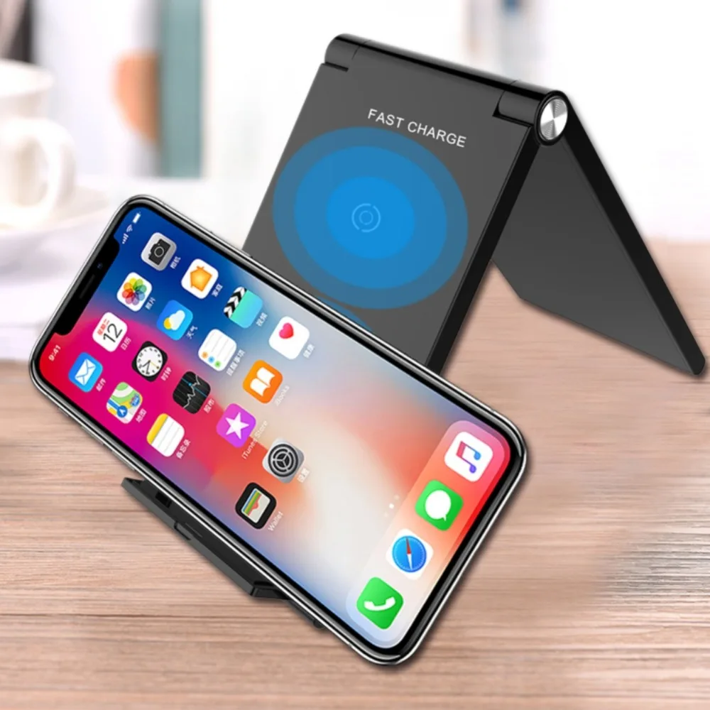 

EDAL Foldable Qi Wireless Charger 7.5W / 10W For iPhone X 8 plus For Samsung S9 S8 Note 8 Universal Fast Charging Dock