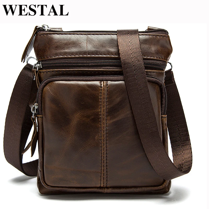 WESTAL النساء حقيبة السيدات جلد طبيعي المرأة حقيبة كتف الإناث Crossbody أكياس صغيرة رفرف عارضة البسيطة حقيبة ساع 701