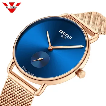 

NIBOSI Simple Women Watches Female Quartz Rose Gold Luxury Wristwatch Fashion Ladies Wrist Watch Reloj Mujer Relogio Feminino