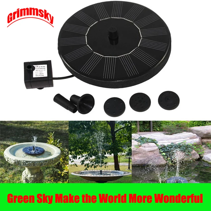 

Max. 180L/H Pool Pond Outdoor Floating Solar Panel Home Garden Decoration Water Pump for Garden Fountain