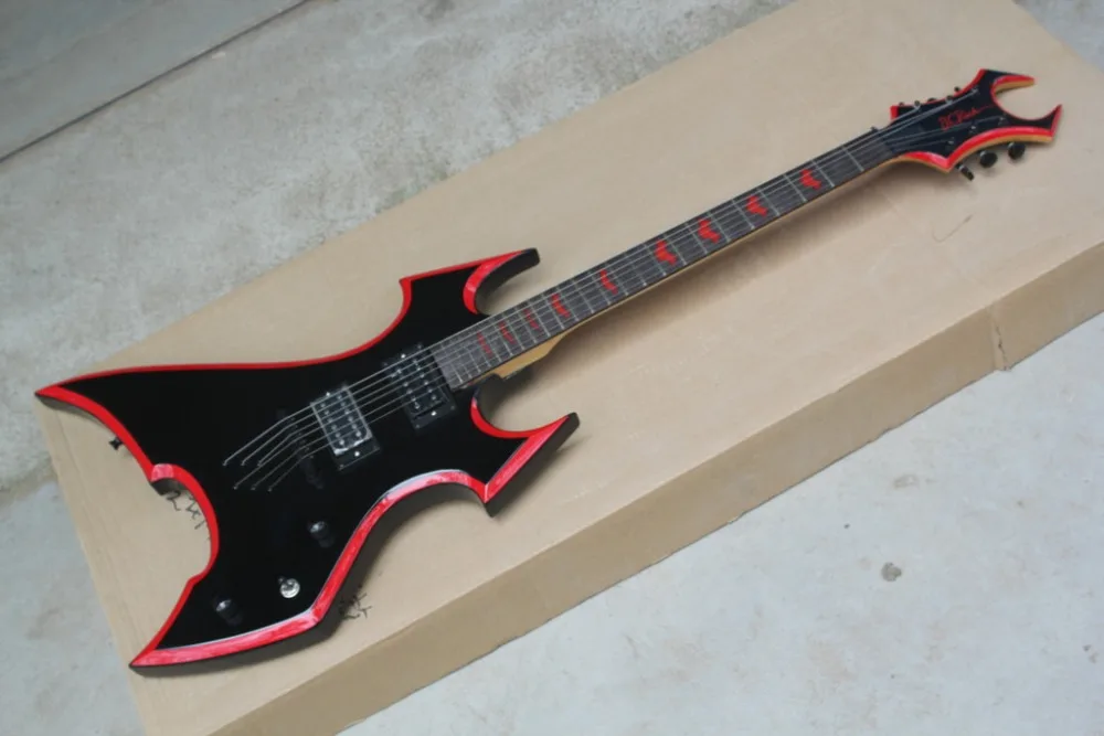 

2019 New + Factory + custom B.C.Rich black color strings through body electric guitar 6 strings B C Rich guitar Free Shipping