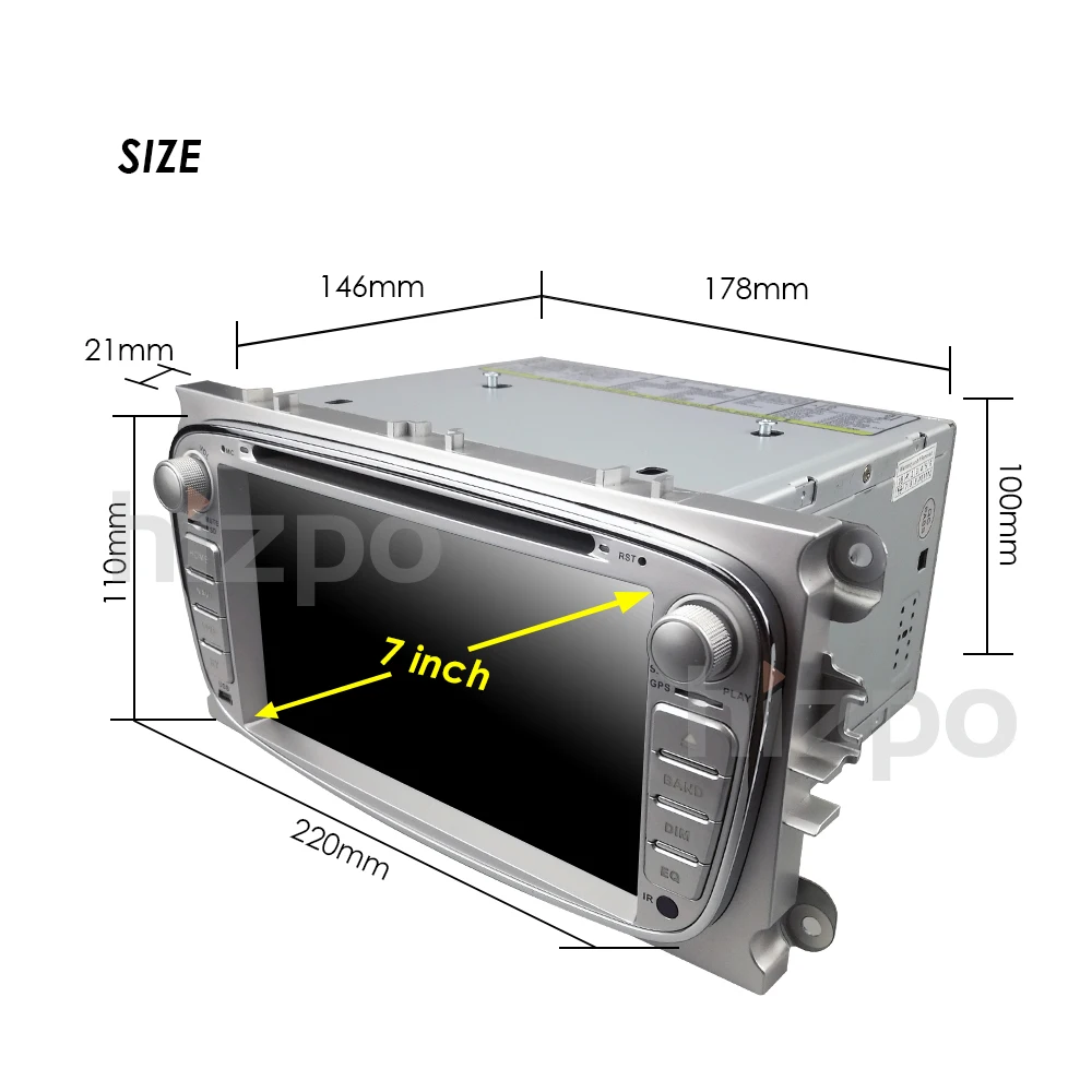 Car DVD Player 2 Din radio GPS Navi for Ford Focus Mondeo Kuga C-MAX S-MAX Galaxy Audio Stereo Head Unit Car Multimedia Player