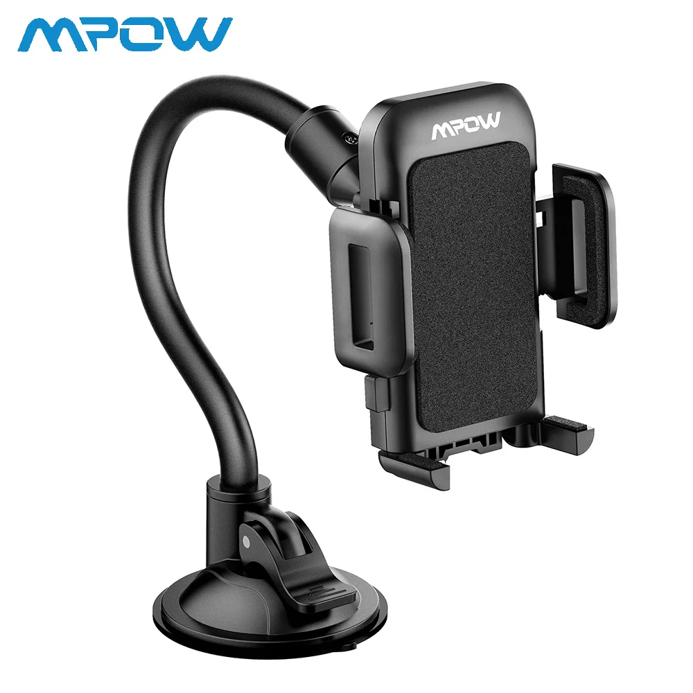 

Mpow Car Mount Universal Long Arm Windshield Dashboard Car Phone Holder with Easy Touch and Anti-skid Base for 4-6inches Phone