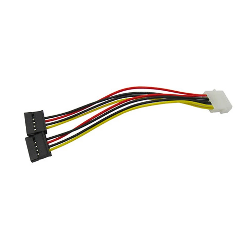 4pcs IDE to SATA Power Cable Serial ATA SATA 4 Pin IDE Molex to 2 of 15 Pin double HDD Power Adapter Cable 4pcs IDE to SATA Power Cable Serial ATA SATA 4 Pin IDE Molex to 2 of 15 Pin double HDD Power Adapter Cable