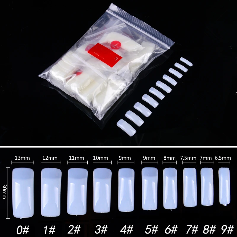 

500PCS Half-cover Natural Colour Acrylic UV Gel French False Nail Tips Manicure DIY Art Salon Fake Stickers