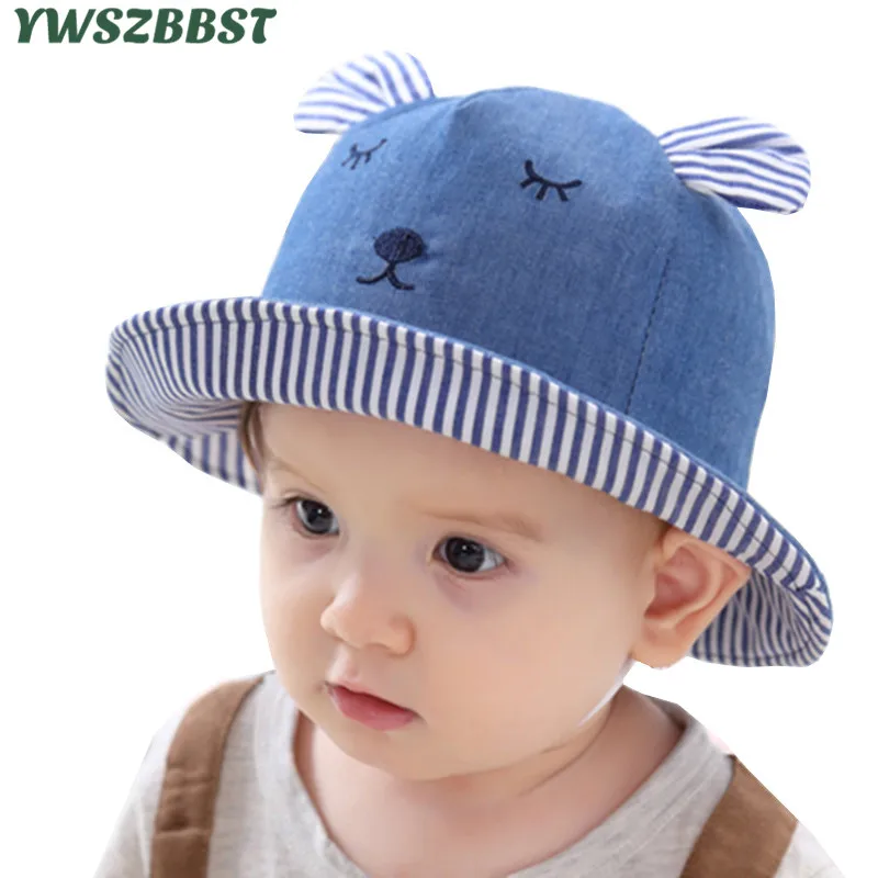 

New Fashion Cowboy Baby Sun Hat Summer Cap for Boys Bucket Hats for Girls Rabbit Ears Cap for Kids Children Sun Hat Caps
