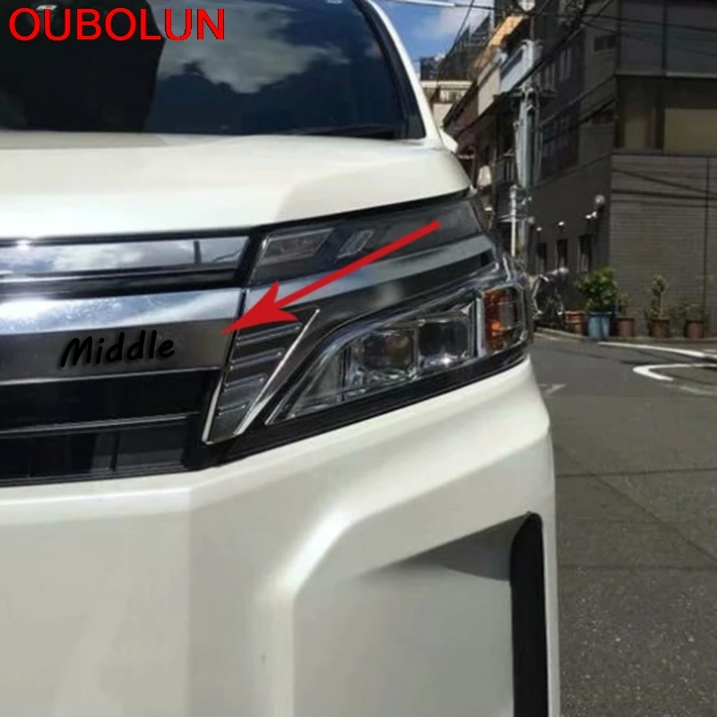 ABS Хром Передняя решетка Планки грили для Toyota Voxy Noah R80 2017 2018 2019 отделка рамы авто