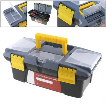 

Tool Boxes Medium Portable Plastic Hardware Tool box with Storage Box and Black for Home or Outdoor Finishing Debris