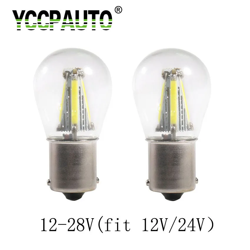 

Gfoloza P21W 1156 BA15S Filament Car LED Turn Signal Light Auto Vehicle Turning Lamp DRL Warm White Red Yellow 12-28v 3W 2PCS