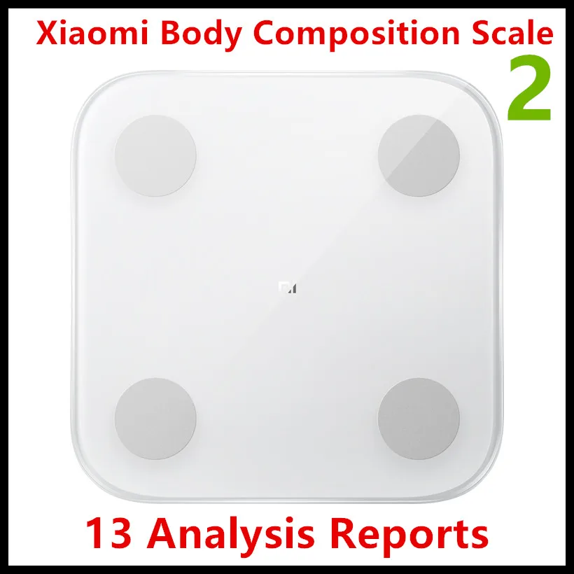 

2019 Xiaomi Body Composition Scale 2 13 Analysis Repots Mi Body Fat Scale 2 Mifit APP Control With Hidden LED Display XMTZC05HM