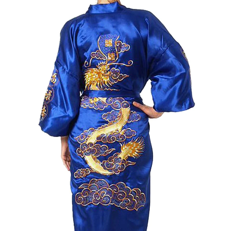 Shanghai Story китайский мужской халат кимоно Ночная рубашка пижама с драконом традиционное китайское кимоно платье мужской халат пижама