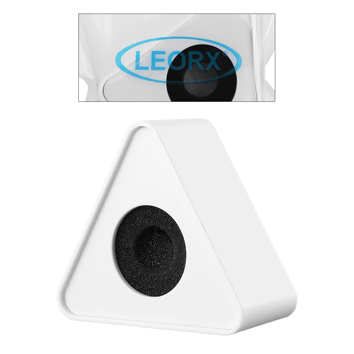 LEORX 1 микрофон для компьютера логотип станция ABS Портативный треугольный микрофон питания держатель для флажка для ежедневного интервью репортёр