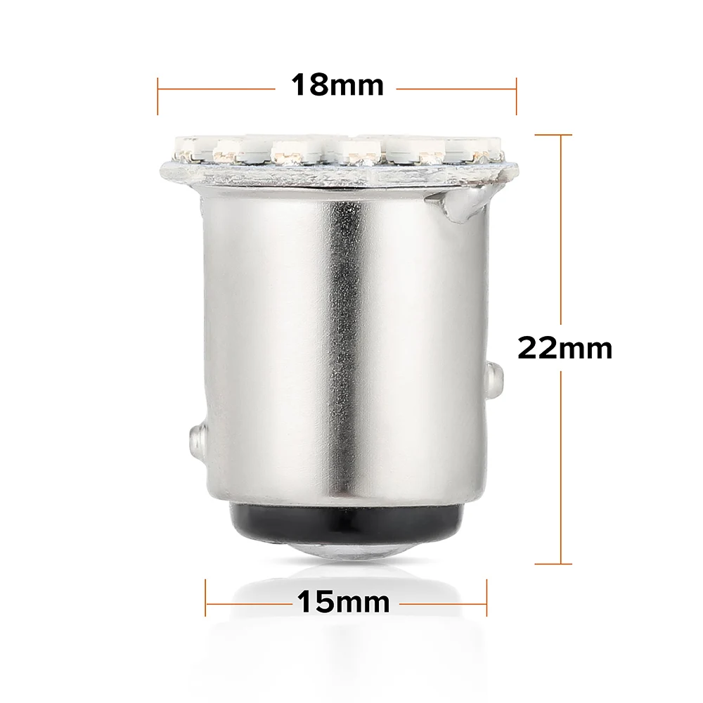 2 шт. Автомобильный светодиодный светильник T25 1157 22 SMD Canbus лампа белый красный