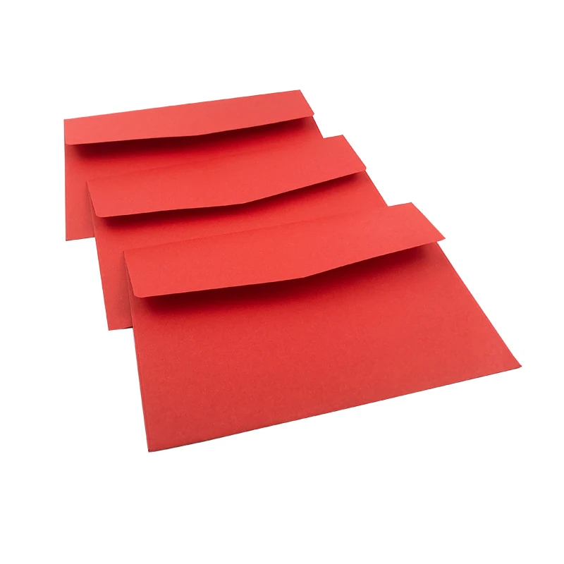 10 шт./лот, красная многофункциональная деловая подарочная карта, конверты, пустая бумага для поделок, для свадьбы, дня рождения, вечеринки, приглашения, украшения