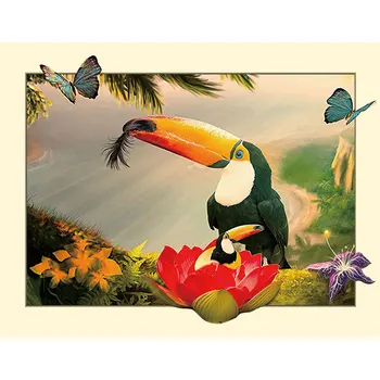 

DIY 5D Diamond Painting Toucan bird Cross Stitch Mosaic Diamond Embroidery Needlework Patterns Rhinestone paintings