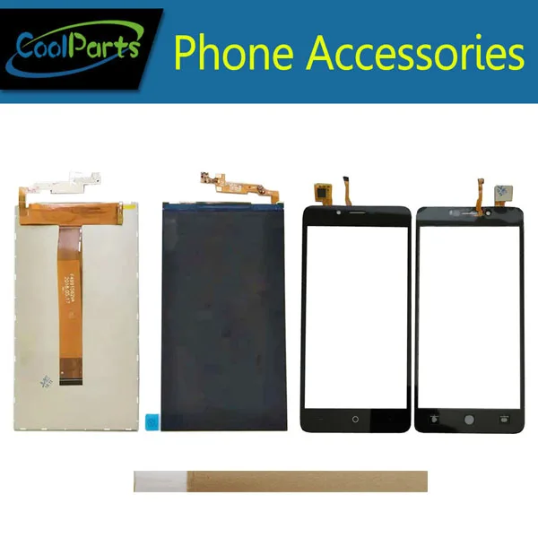 

1PC/Lot High Quality For Leagoo Kiicaa Power LCD Display Screen +Touch Screen Digitizer Replacement Part Black Gold Color+Tape