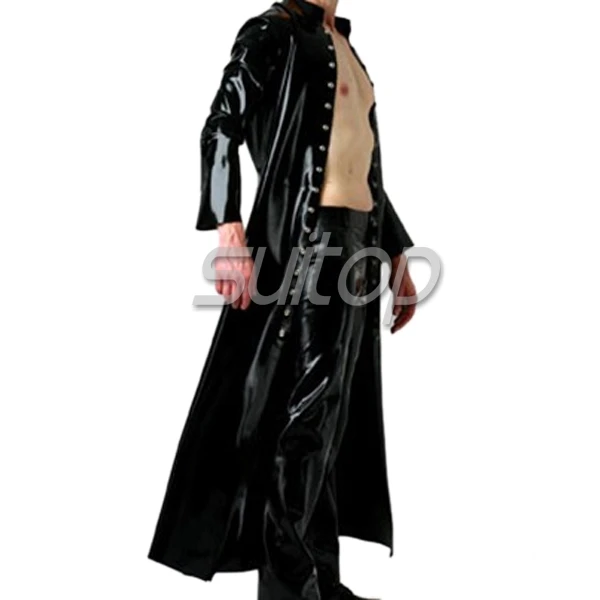 Латексная резиновая ветрозащитная куртка для мужчин|long jacket men|men longlong coat men |
