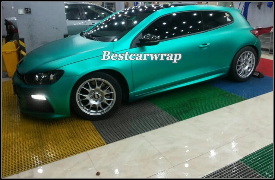 Tiffany Blue Matte Mint Chrome Vinyl Film Car wrapping Foile with bubble Free 3M (6)