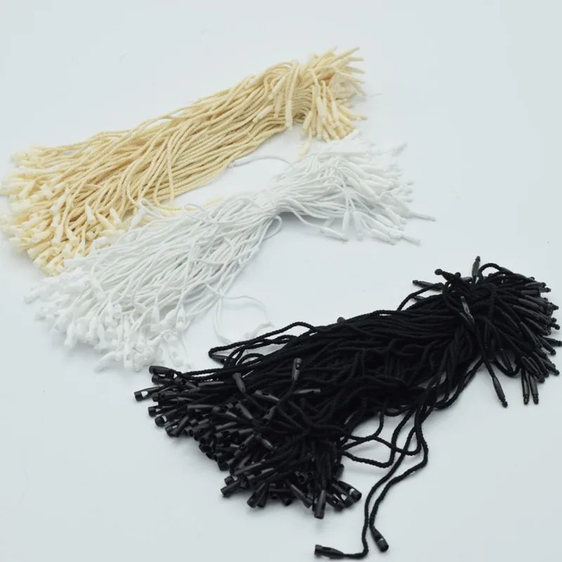 490pcs/lot Good quality Cotton Hang Tag String Snap Lock Pin Loop