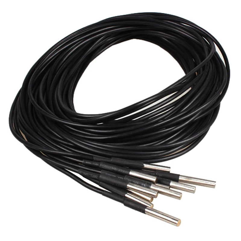 

10Pcs 2M Waterproof Digital Temperature Temp Sensor Probe DS18b20 High Quality DS18b20 Waterproof 2m Probe High Temp Probe Hot