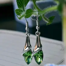 Изысканные 1 пара, модные женские серьги, кристалл, маркиза, каплевидные серьги, свадебные серьги, подарок, ювелирные аксессуары, бижутерия