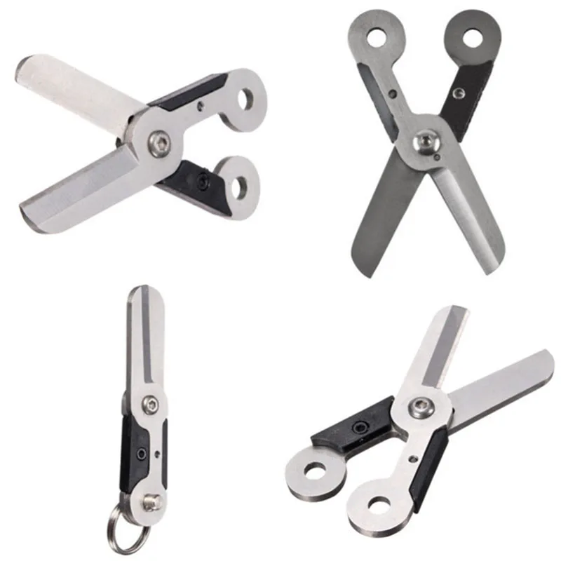 

High quality stainless steel scissors portable and practical EDC mini scissors with spring latch design outdoor shear tool