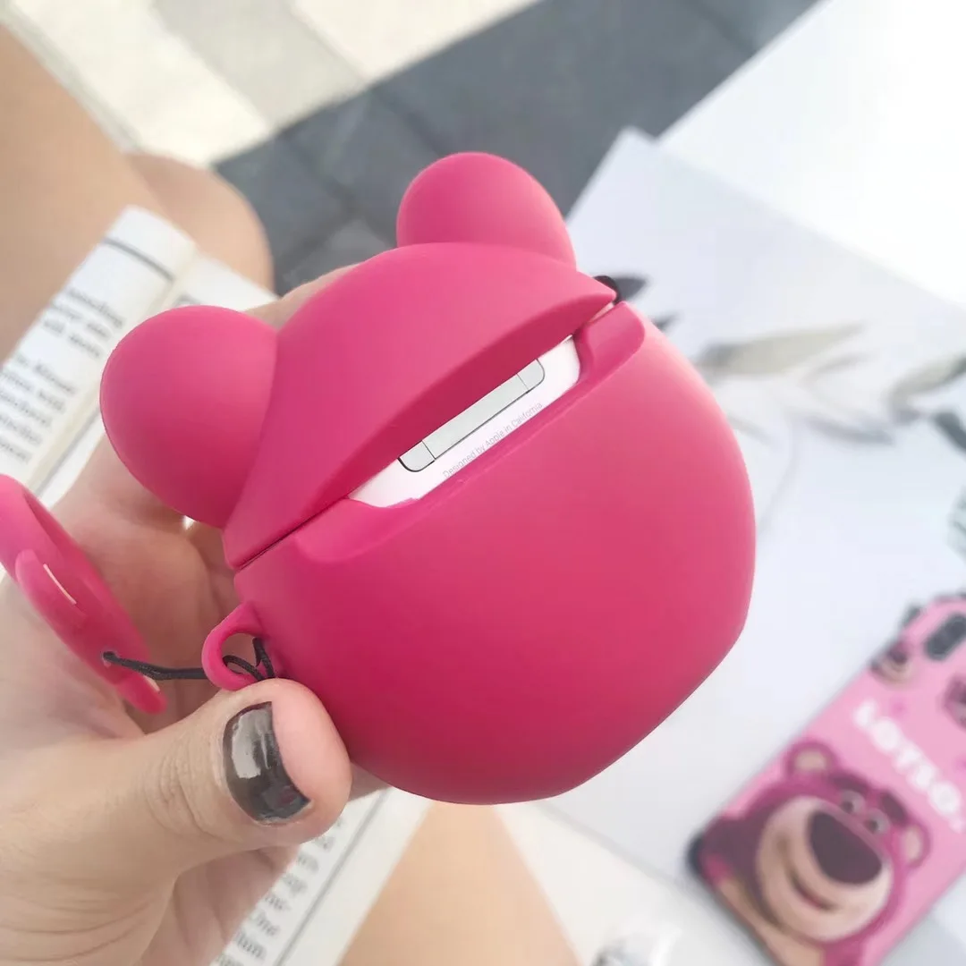 Cute Cartoon Bear Case for Airpods 1:1 Earphone Case Silicone TPU Protective Cover for Airpods Wireless Bluetooth Headphone Case Cute Cartoon Bear Case for Airpods 1:1 Earphone Case Silicone TPU Protective Cover for Airpods Wireless Bluetooth Headphone Case