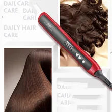 Кудрявое устройство для волос Расческа для прямых волос электрическая каменная керамика Прямой зажим двойного назначения выпрямитель для волос вращение на 360 градусов