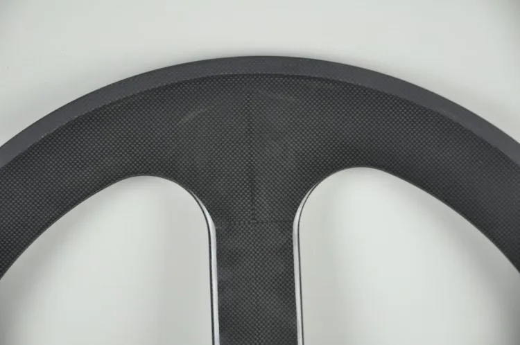 Excellent Free shipping 700c road bicycle front 3 spoke track wheel 88mm fixed gear rear carbon wheels carbon wheelset 1