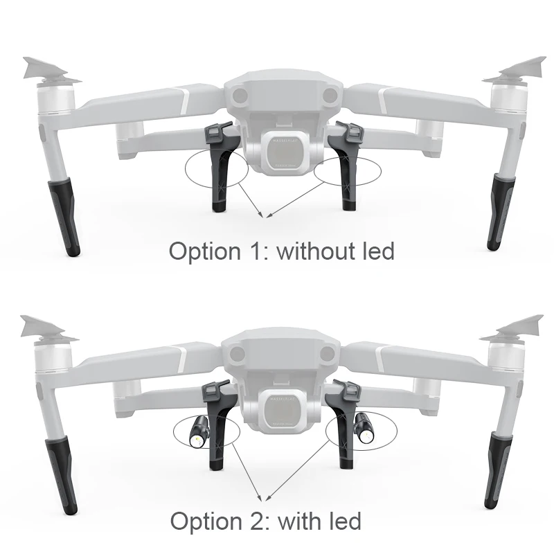 PGYTECH Mavic 2 шасси с светодиодный налобный фонарь набор для DJI Mavic 2 Pro/Zoom Расширенный удлинитель Ноги Держатель скелеты аксессуары