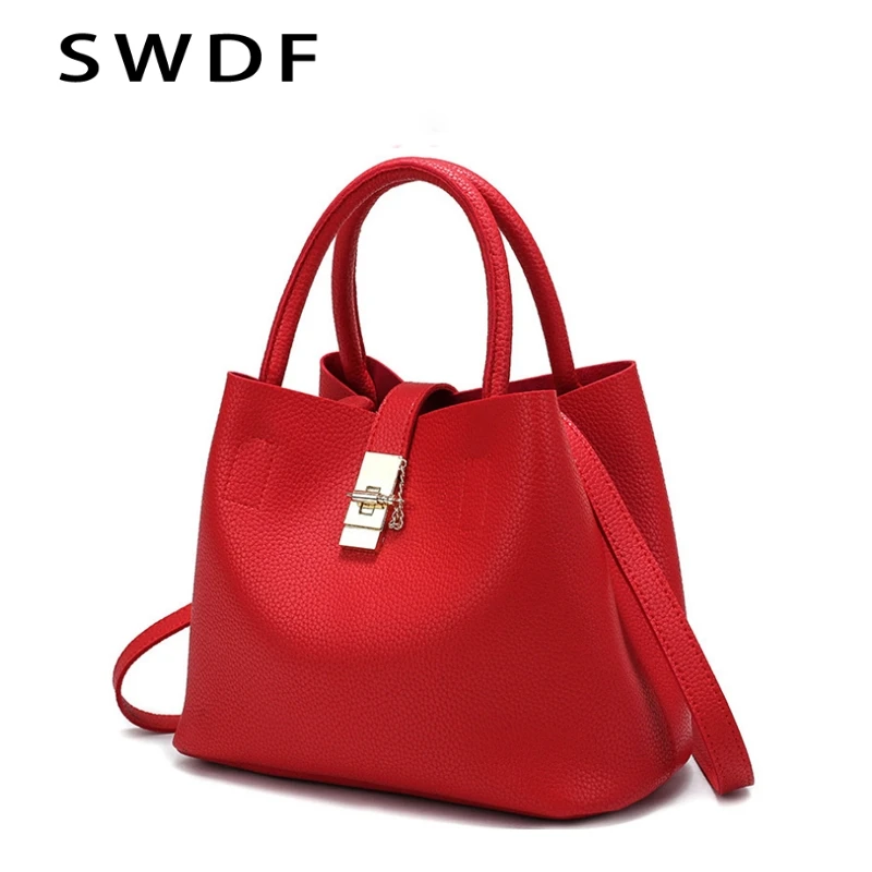 

SWDF 2017 N Vintage Women's Handbags Famous Fashion Brand Candy Shoulder Bags Ladies Totes Simple Trapeze Women Messenger Bags
