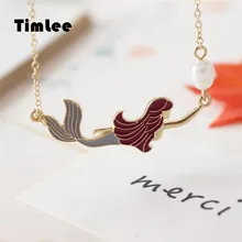 Timlee N152 lindo exquisita imitación de colgante de perla collares Popular venta al por mayor de joyería
