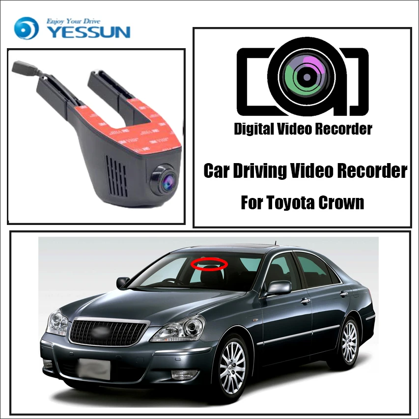 Мини-видеорегистратор YESSUN для Toyota Crown Wi-Fi ночное видение | Автомобили и мотоциклы