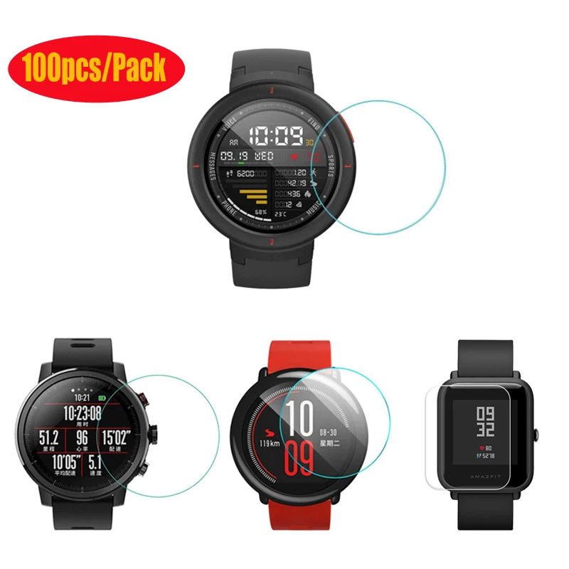 100 шт./упак. пленка для Huami amazfit Bip Bit Amazfit грани/темп/Stratos Экран защитная мягкий HD