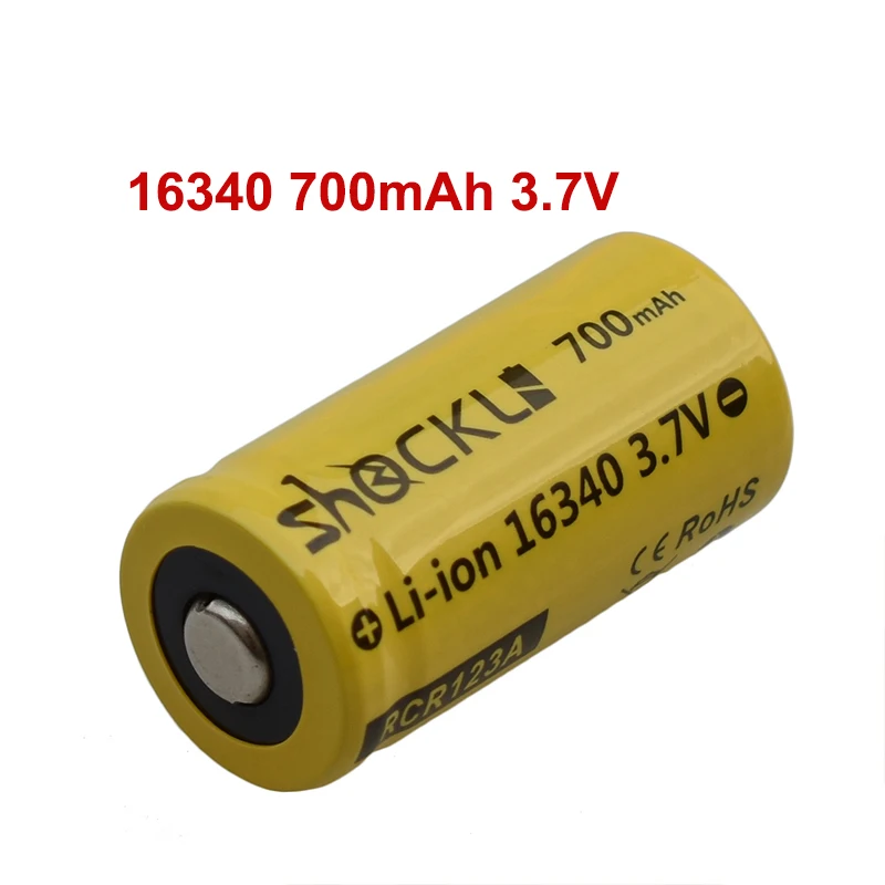 4 шт./лот аккумулятор RCR123A Shockli 16340 700 мАч 3 7 В литий ионный cr123a для домашней камеры