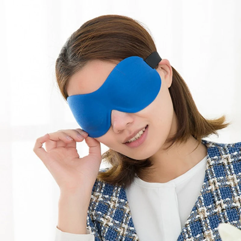 Новинка, 3D маска для сна, повязка для глаз для женщин, повязка для глаз, портативный тент для век, повязка для глаз в путешествиях, повязки на глаза - Цвет: Blue