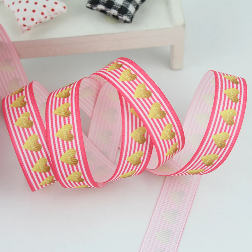 pink stripe Valentine's Day Ribbons (3)