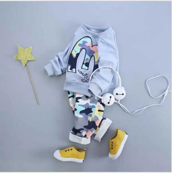 Spring Autumn Baby Boys Children Clothing Sets Toddler Brand Tracksuits Clothes Full Sleeve T-shirt And Pants 2pcs Cotton Suits