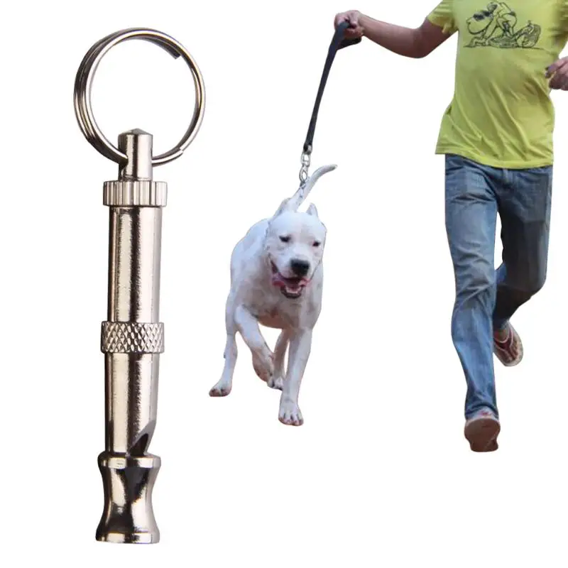 

5.3cm Copper Dog training whistle Pet Training Adjustable Ultrasonic Flute Dog Whistle Sound Keychain
