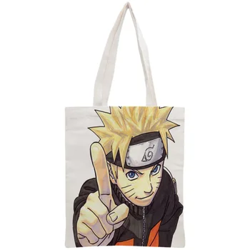 

Custom Naruto Tote Bag Reusable Handbag Women Shoulder Foldable Canvas Shopping Bags Customize your image