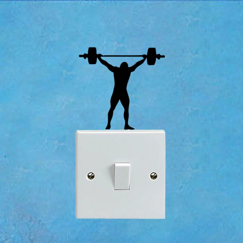 

Gym Words Fitness Man Fashion Bedroom Vinyl Wall Stickers Switch Decals 5WS1357