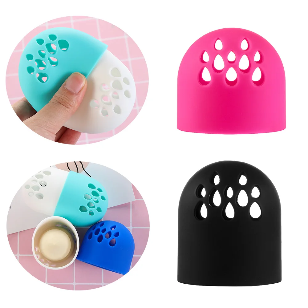 1Pcs Hollow Silicone Powder Puff Drying Holder Beauty Pad Makeup Sponge Display Rack Cosmetic Blender Sponge Case Puff Holder