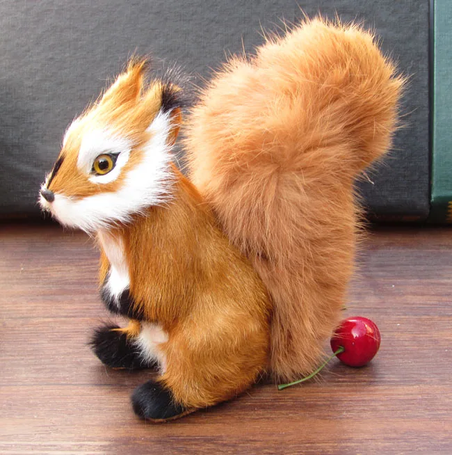 

big cute simulation squirrel toy lovely squirrel model gift about 17x7x15cm