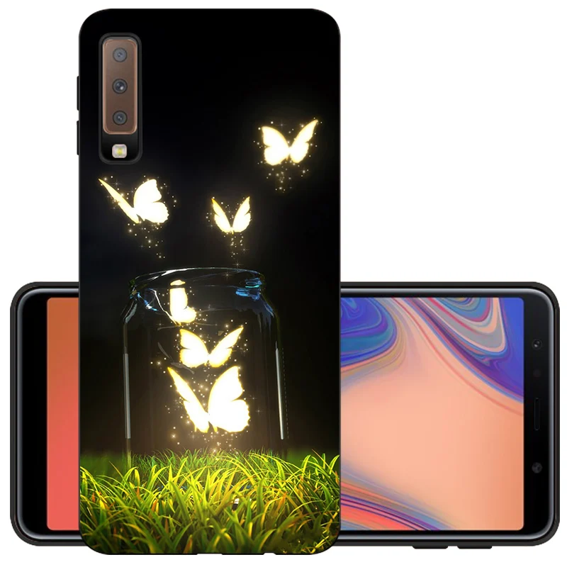 CROWNPRO A7 2018 чехол из ТПУ для Samsung Galaxy A 7 A750 чехлы телефонов мягкий с задней стенкой и