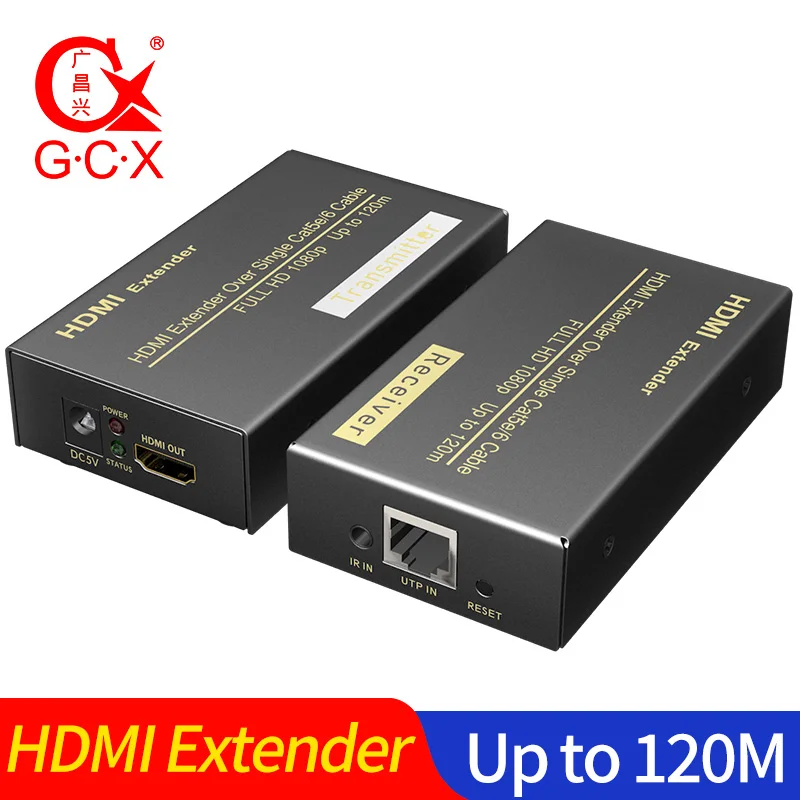 HDMI удлинитель по Cat5e Cat 6 IP TCP сигнал HDMI в Ethernet Lan конвертер 1080p HDMI передатчик приемник TX RX 60 м 120 м 150 м - Цвет: HDMI Extender 120M