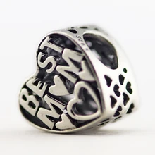 Лучшая Мама бусины Подходит для браслетов Pandora 925 пробы-серебро-ювелирные изделия шармы